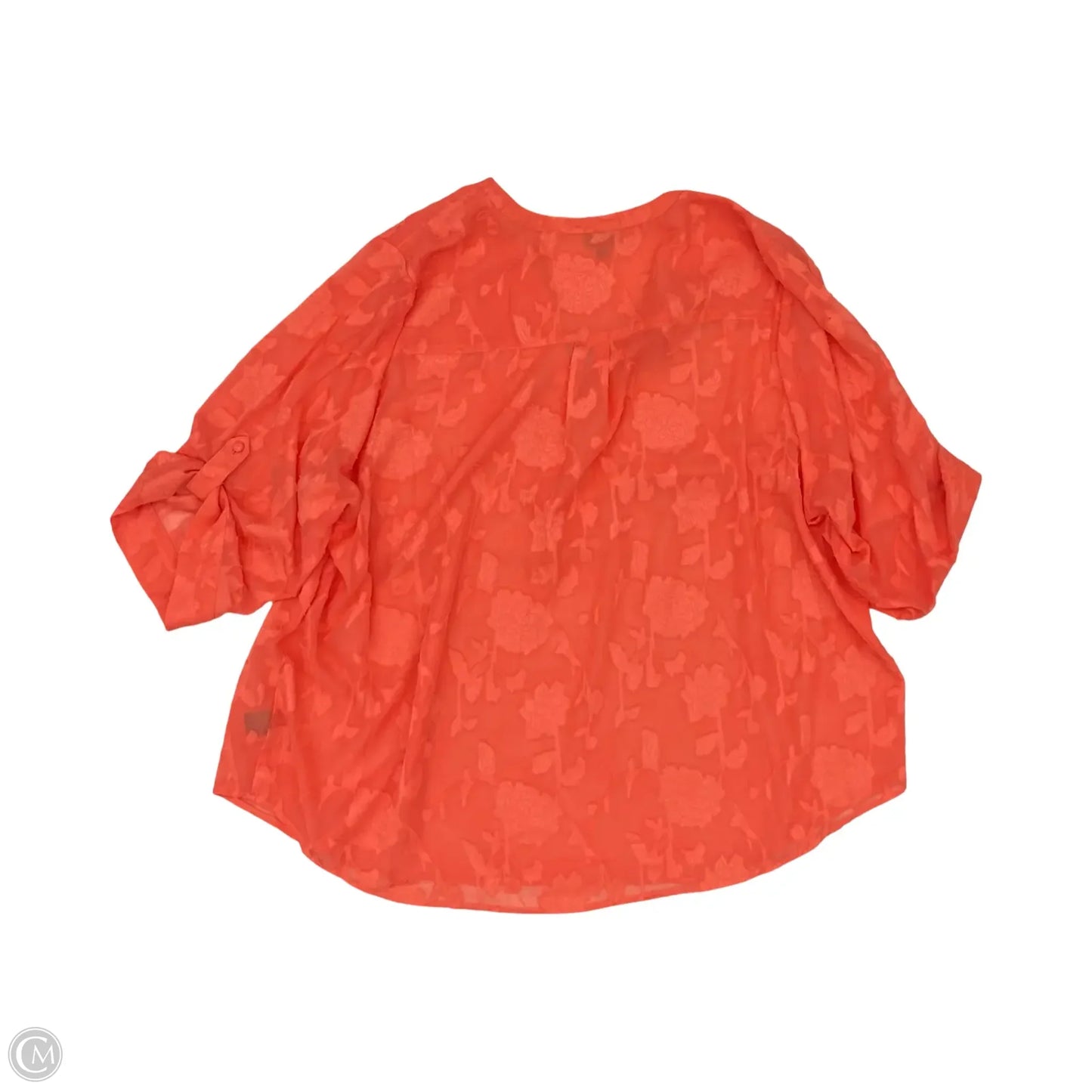 Blouse 3/4 Sleeve By Torrid In Orange, Size: 4x