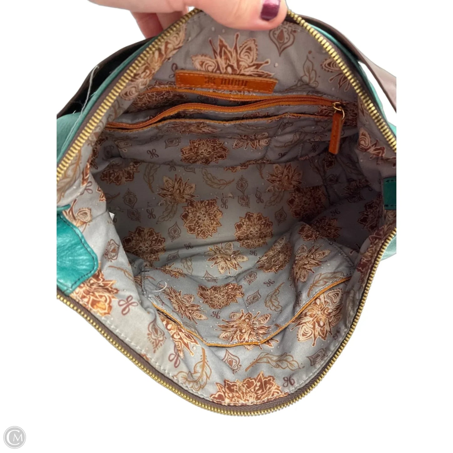 Handbag Leather By Hobo Intl, Size: Medium