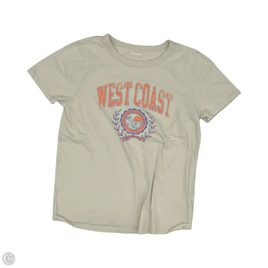 Top Short Sleeve By Old Navy In Tan, Size: Xs