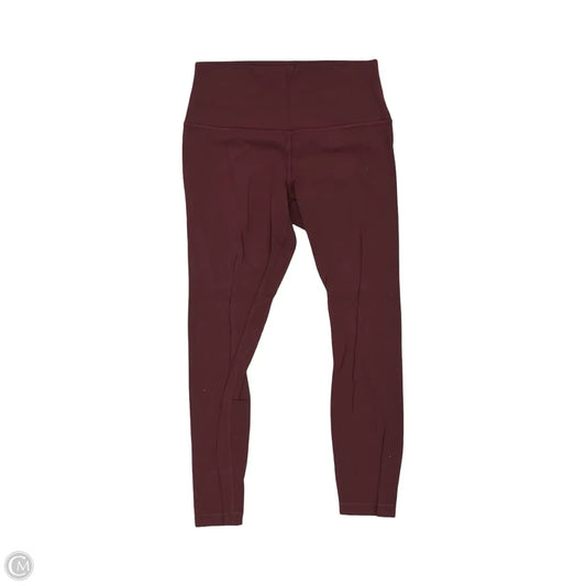 Athletic Leggings By Lululemon In Red, Size: M