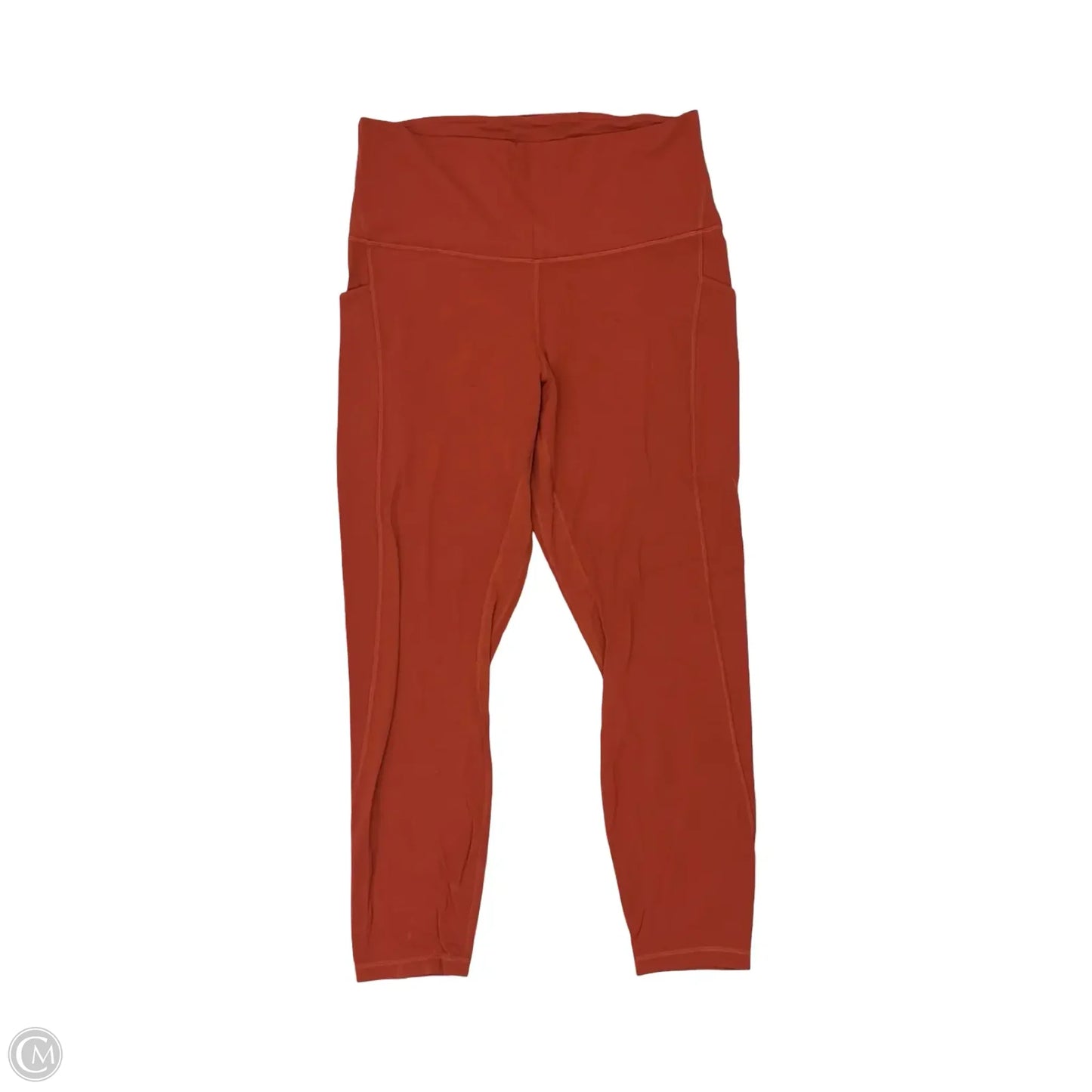 Athletic Leggings By Lululemon In Orange, Size: M