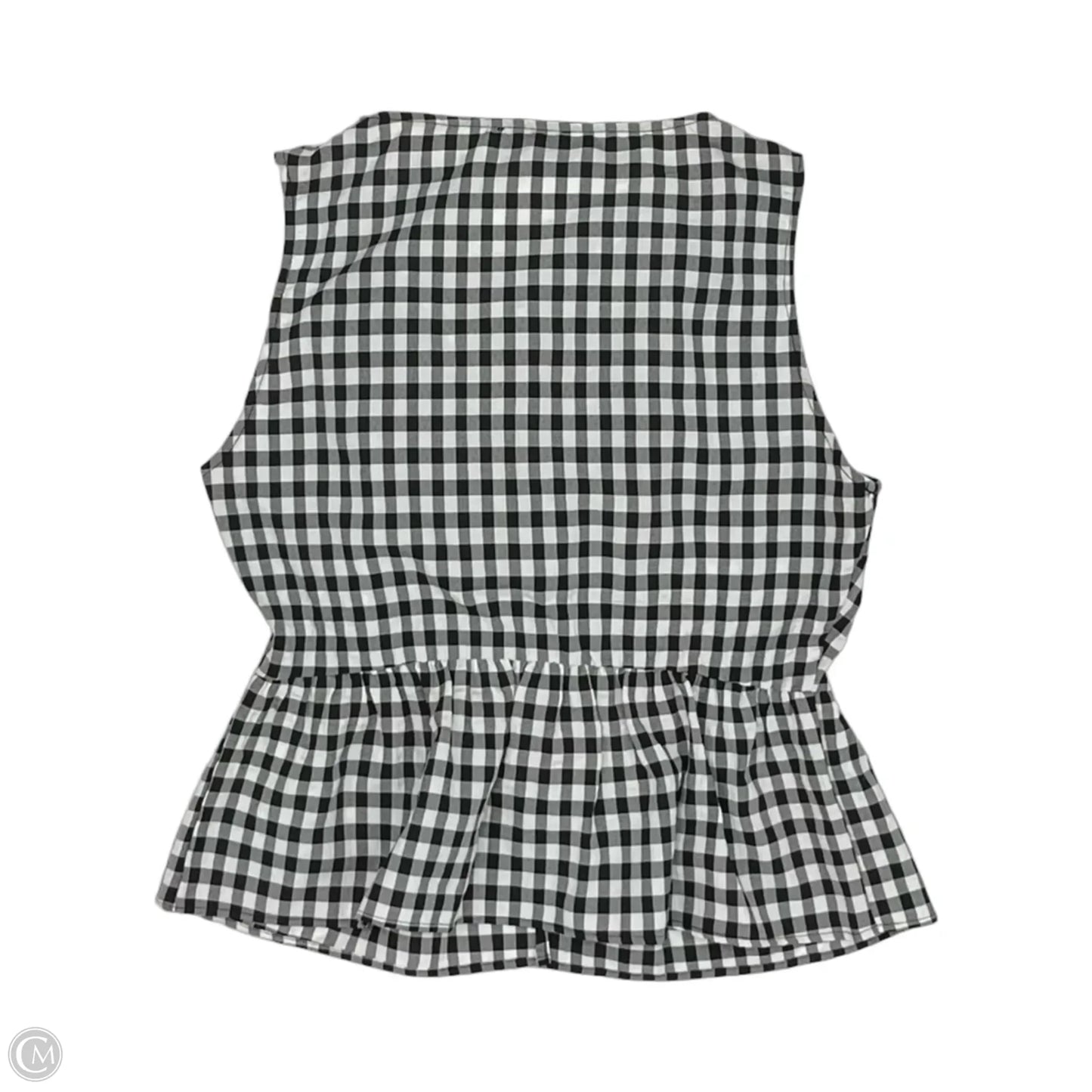 Blouse Sleeveless By Cmf In Black & White, Size: 6