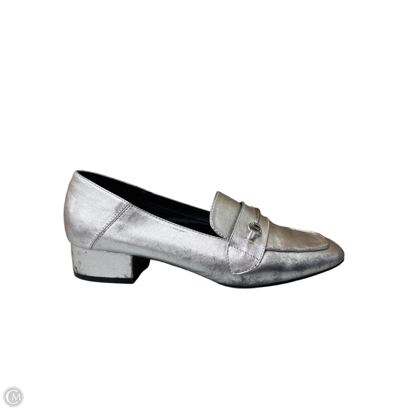 Shoes Heels Block By Steve Madden In Silver, Size: 10
