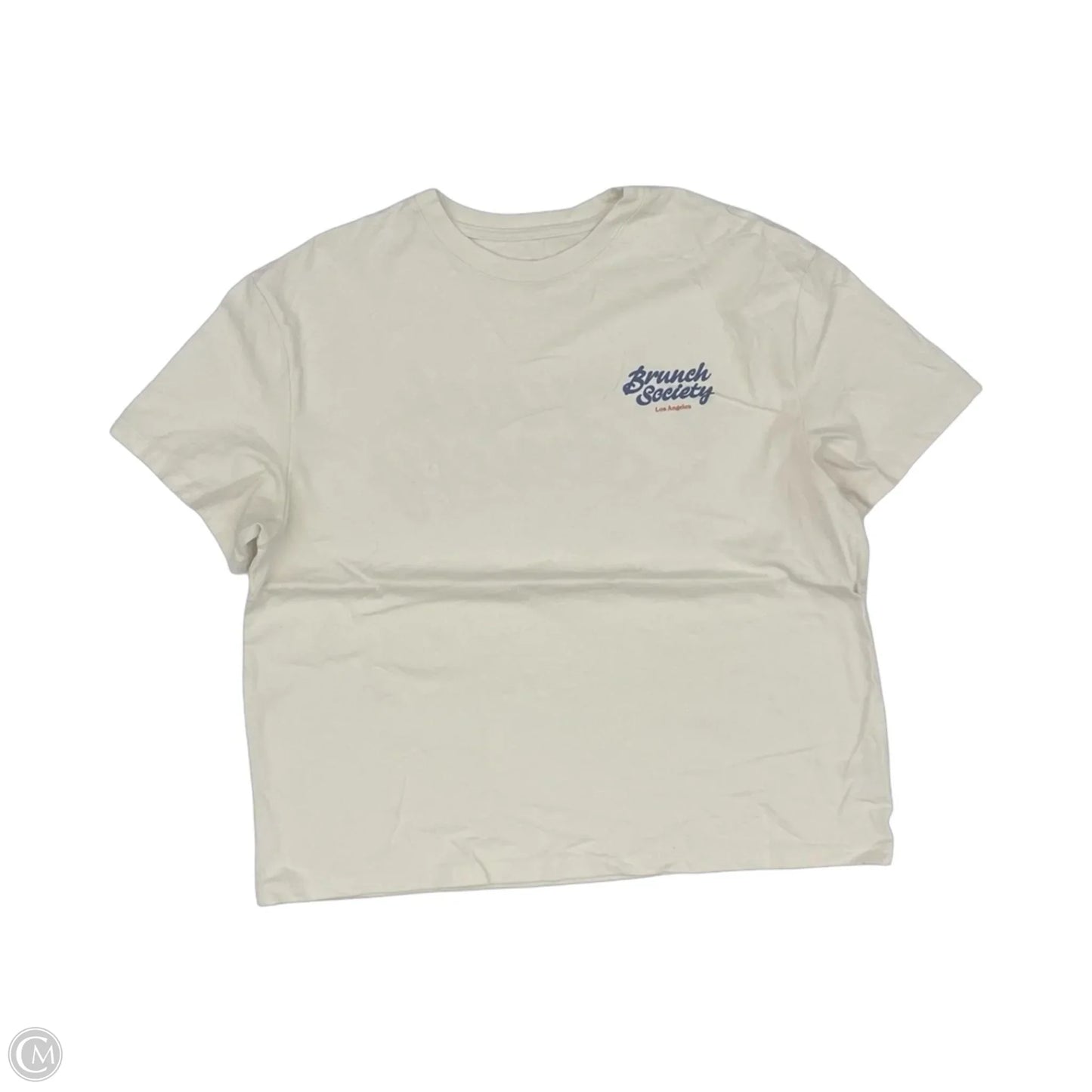 Top Short Sleeve By Wild Fable In Cream, Size: L