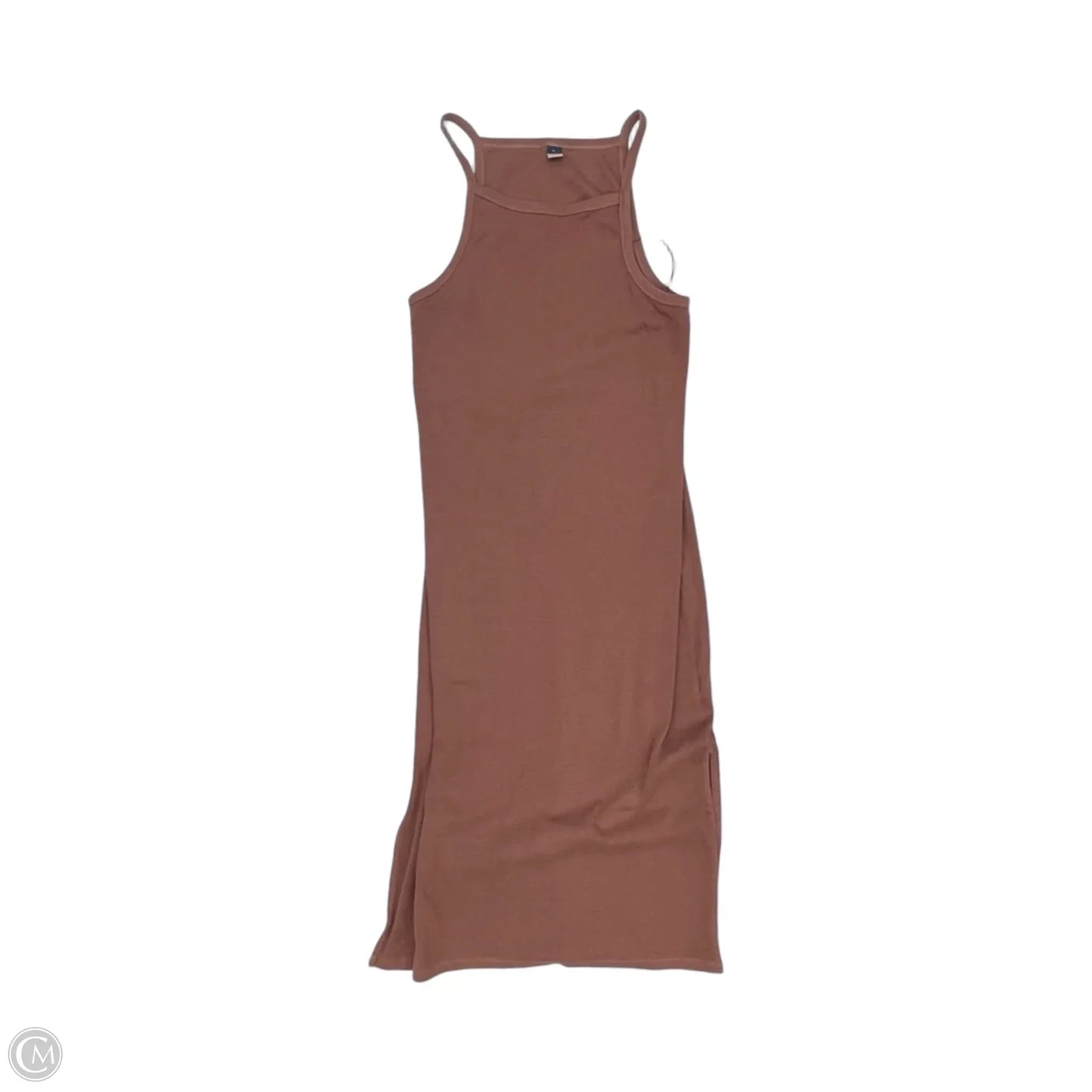 Dress Casual Midi By Old Navy In Brown, Size: Xl