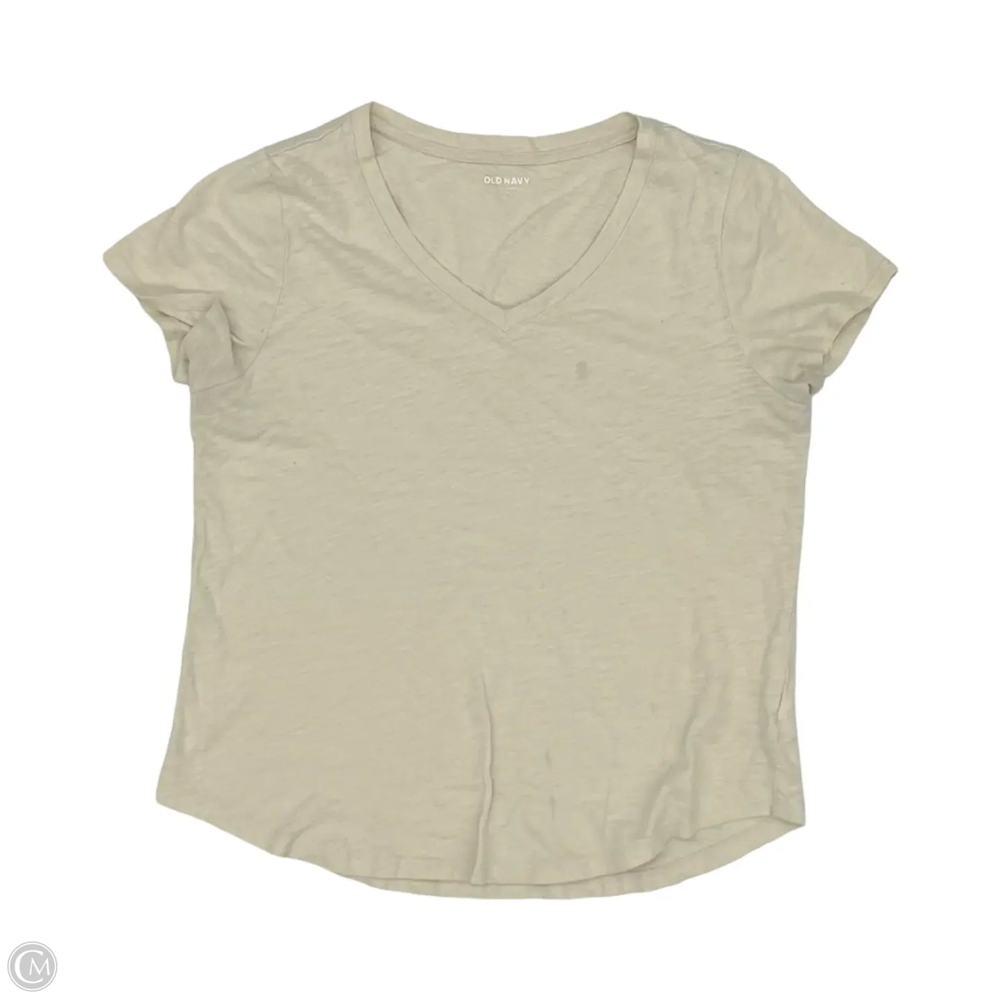 Top Short Sleeve By Old Navy In Cream, Size: S