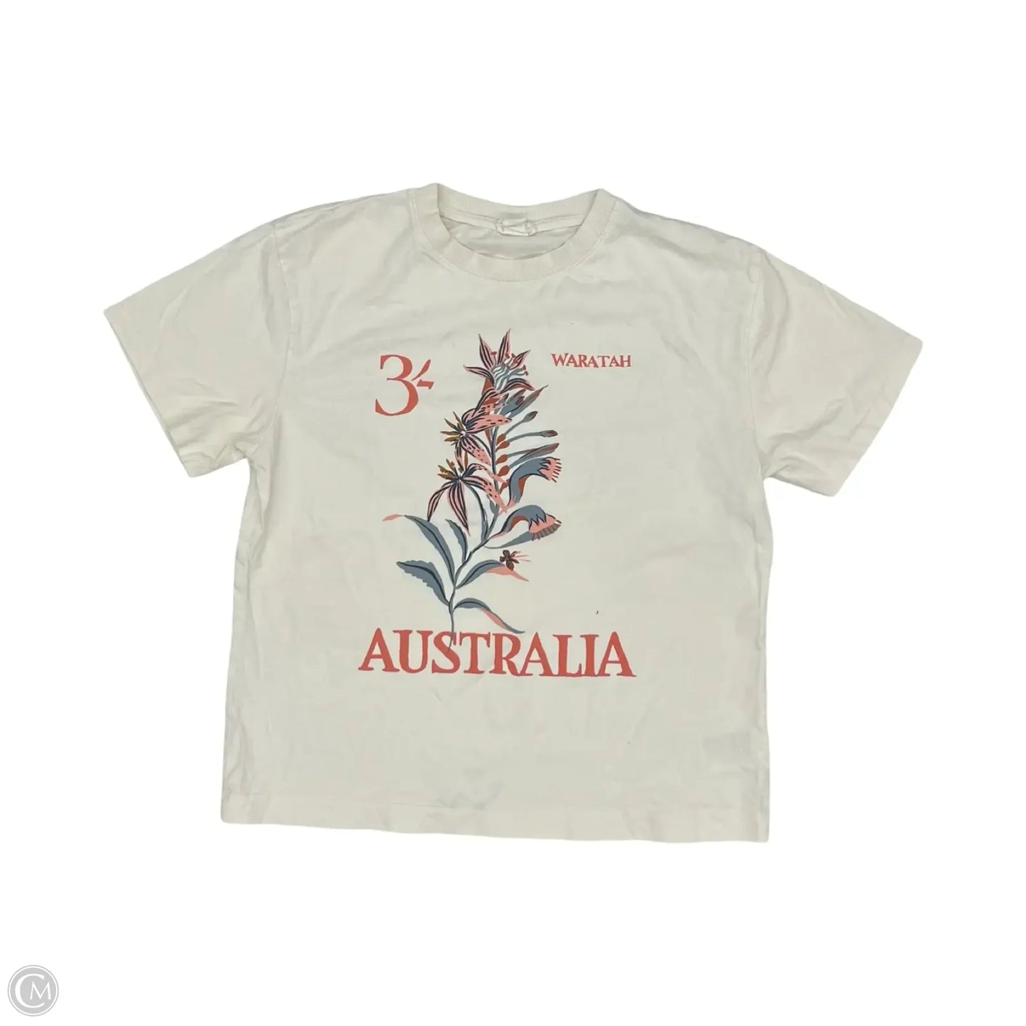 Top Short Sleeve By H&m In Cream, Size: M