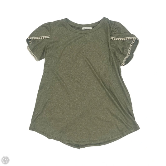 Top Short Sleeve By Reborn J In Green, Size: S