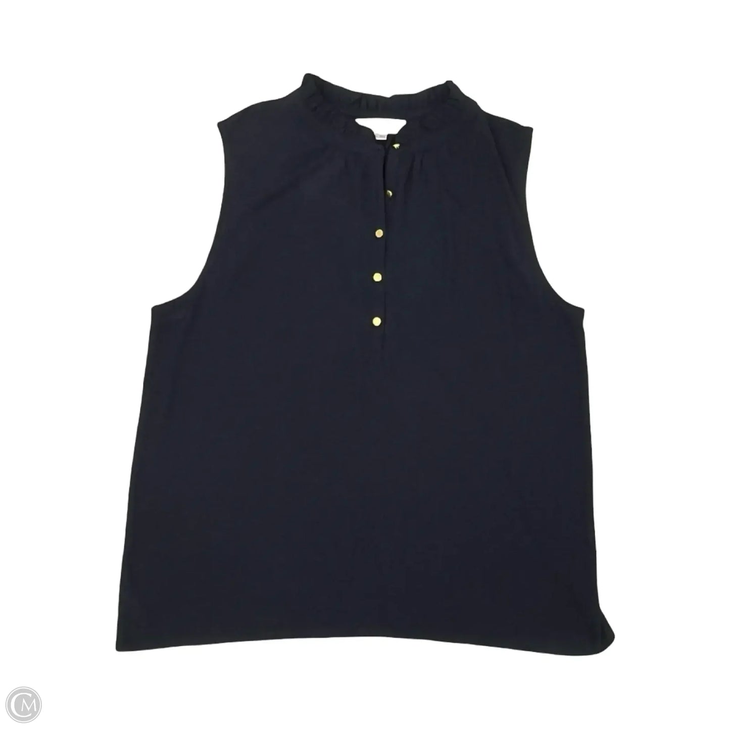 Blouse Sleeveless By Loft In Navy, Size: Xl