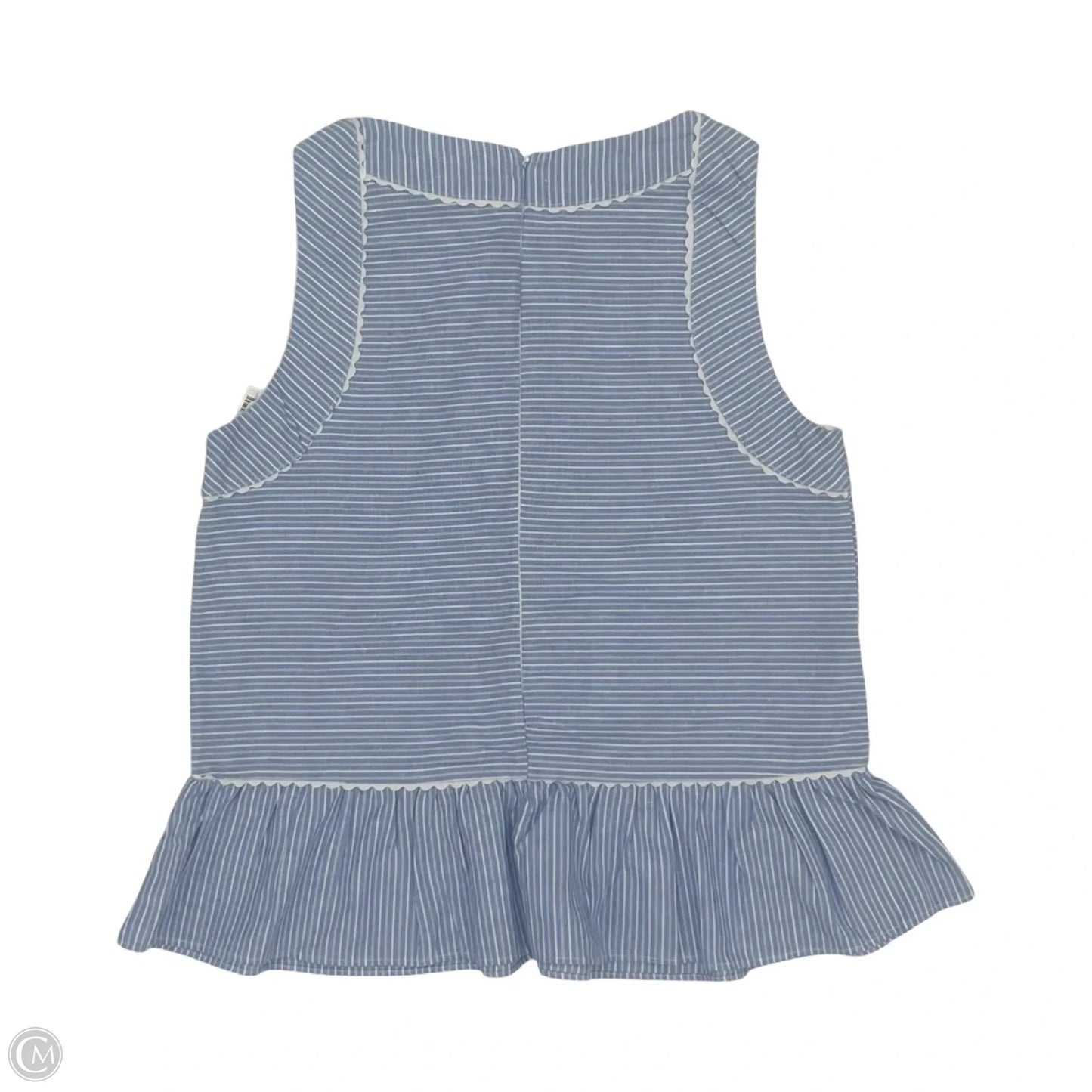 Blouse Sleeveless By Altard State In Blue & Cream, Size: M
