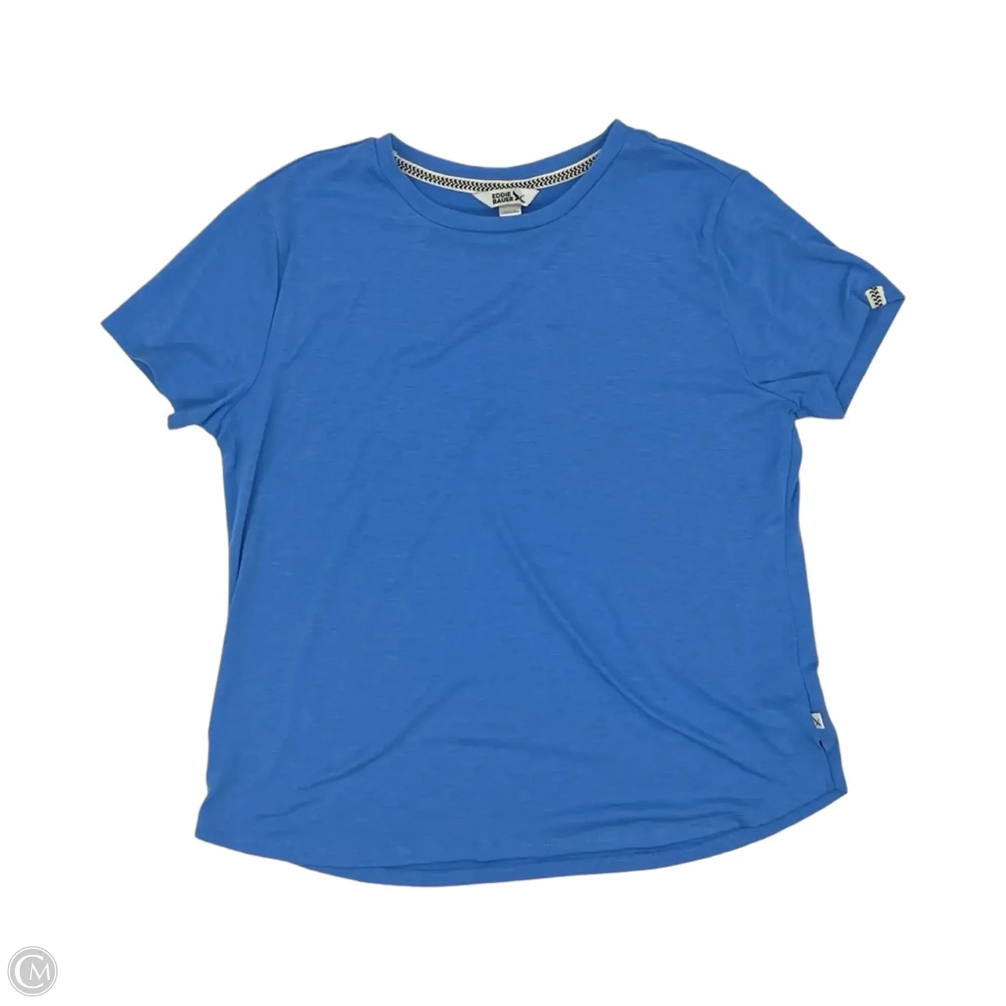 Athletic Top Short Sleeve By Eddie Bauer In Blue, Size: L