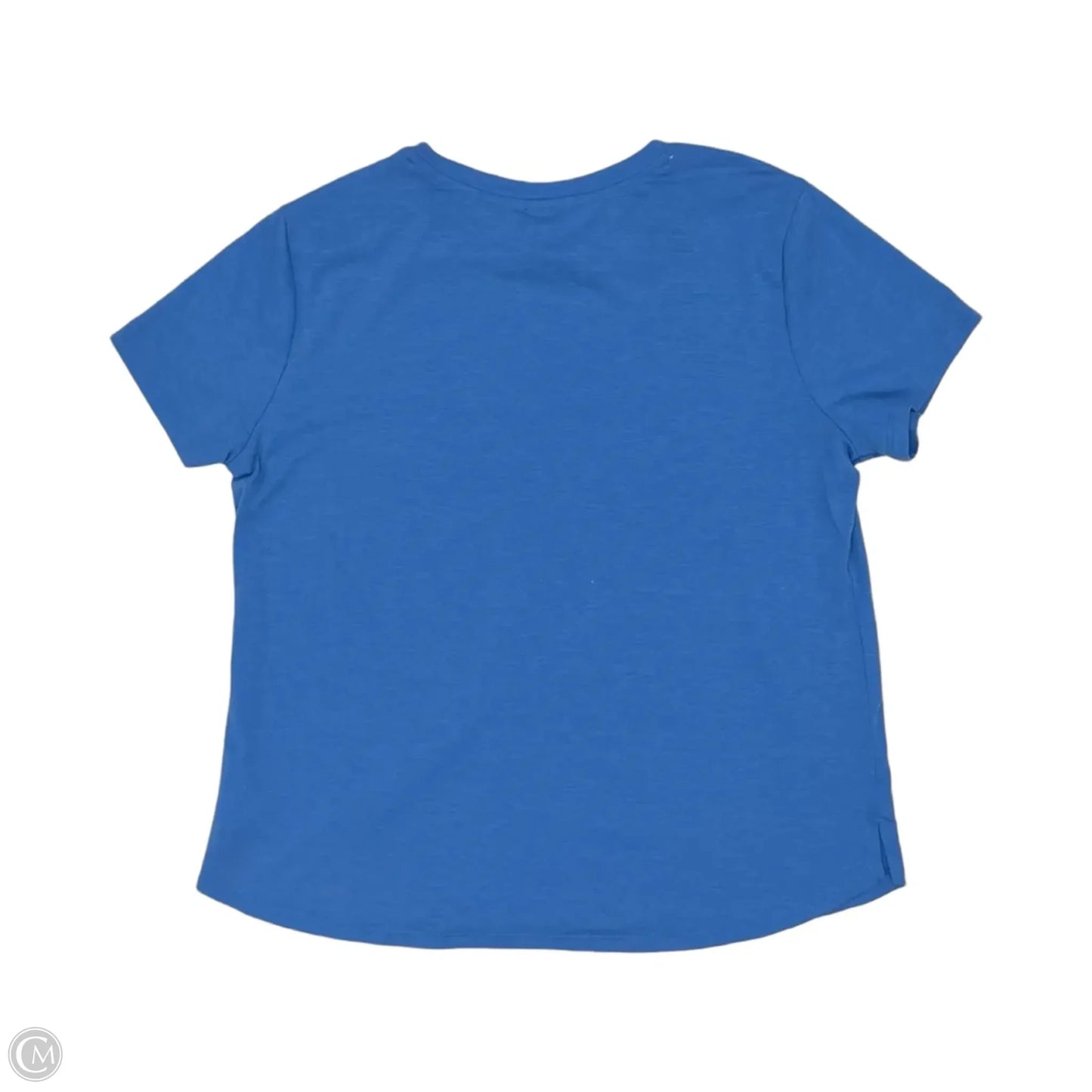 Athletic Top Short Sleeve By Eddie Bauer In Blue, Size: L