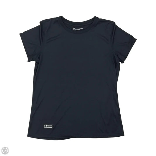 Athletic Top Short Sleeve By Under Armour In Black, Size: L