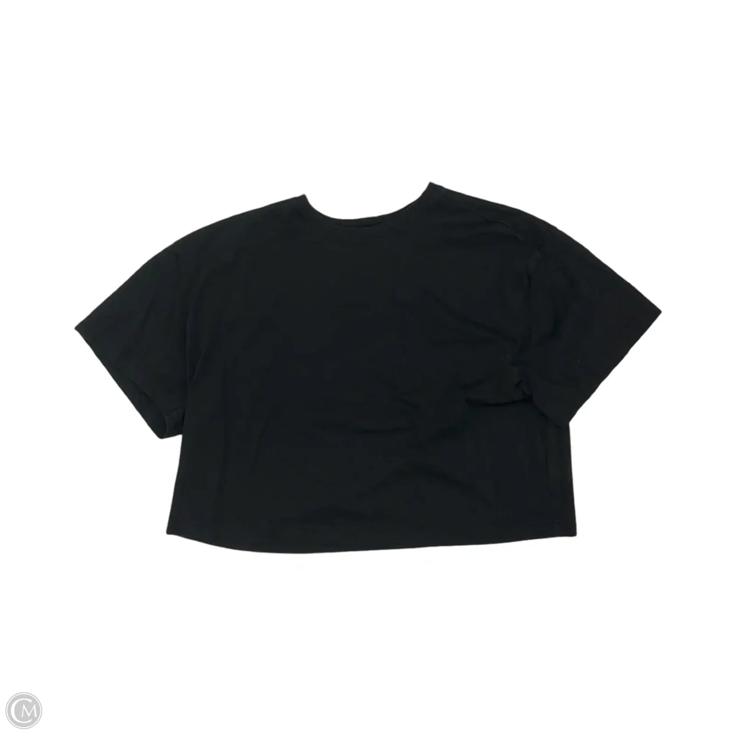 Athletic Top Short Sleeve By Athleta In Black, Size: L