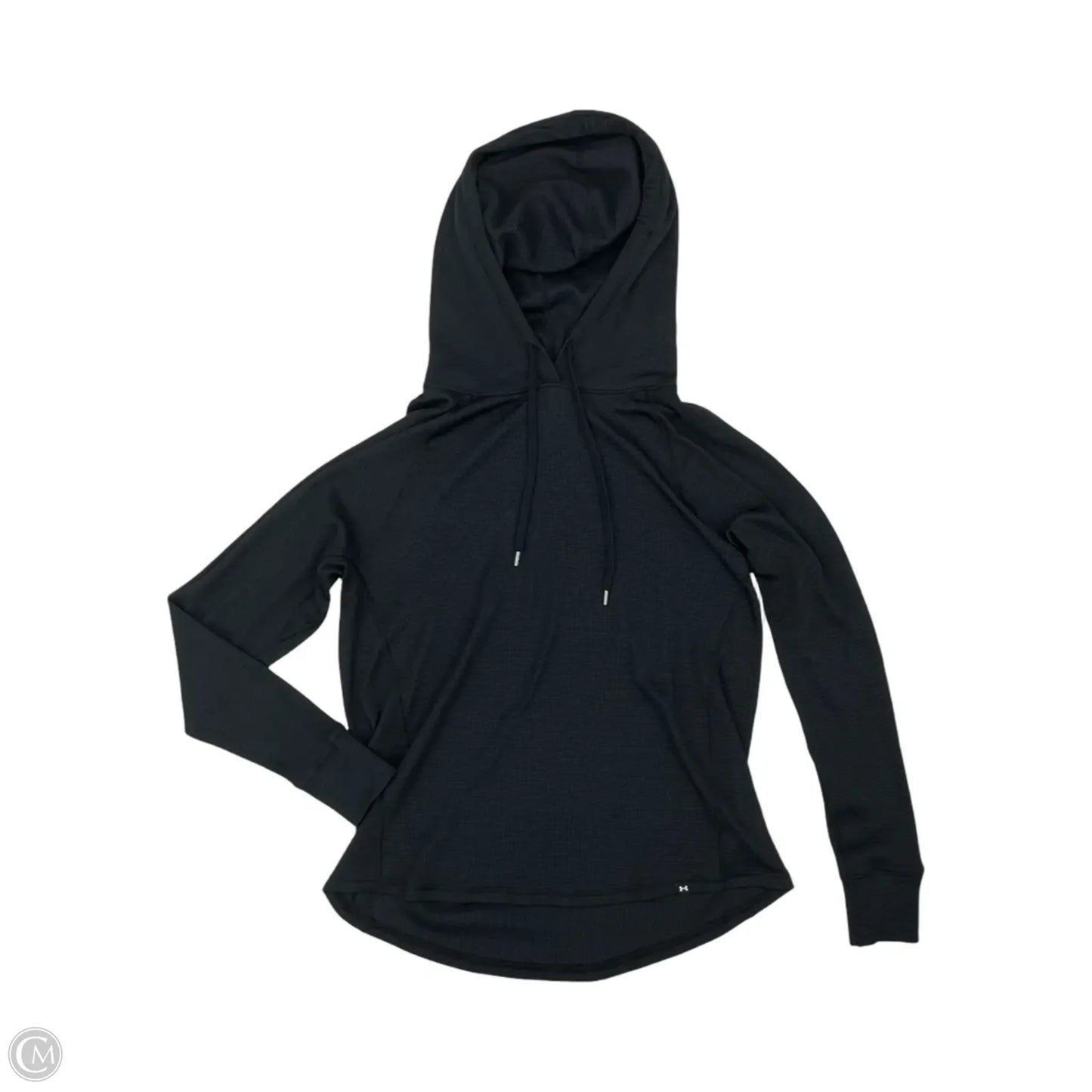Athletic Top Long Sleeve Hoodie By Under Armour In Black, Size: L