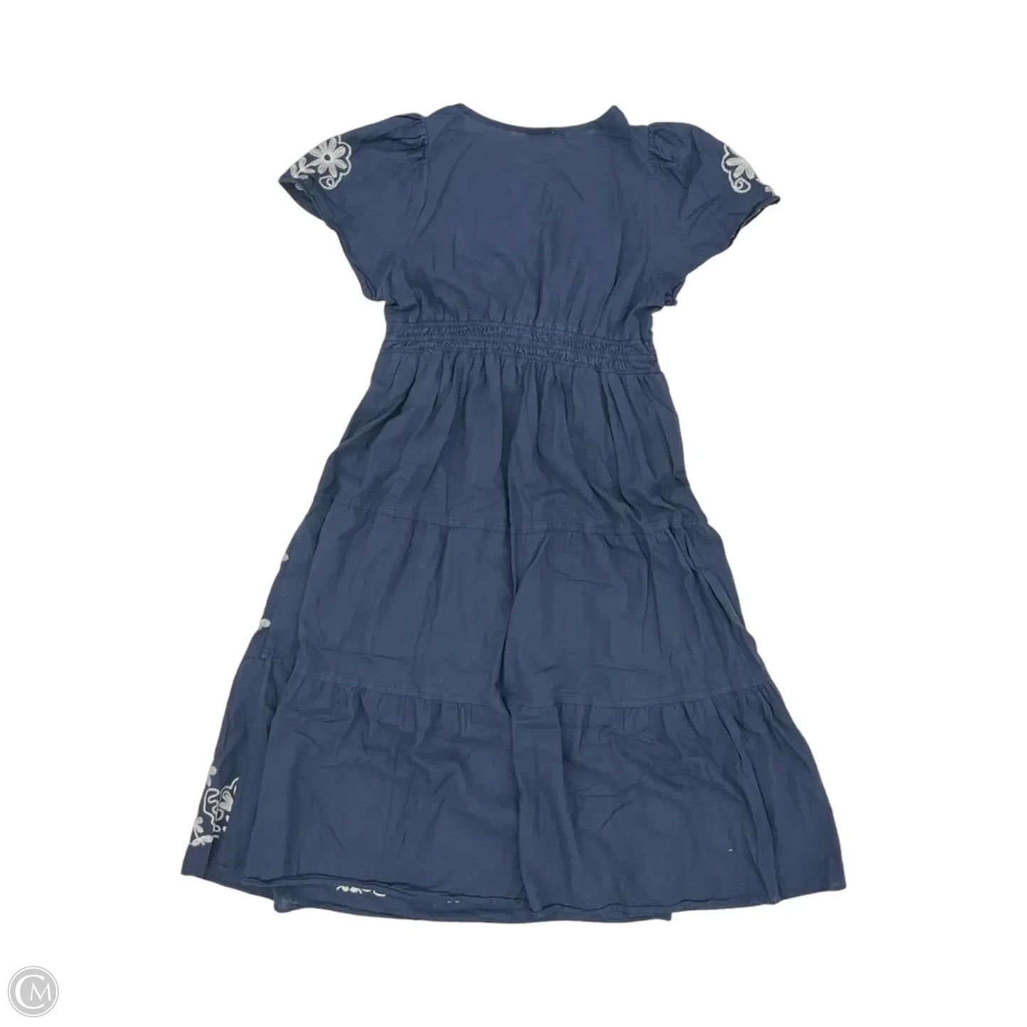 Dress Casual Midi By Polagram In Blue & Cream, Size: 1x