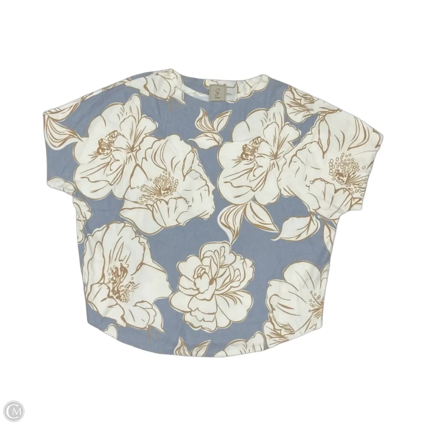 Top Short Sleeve By Sioni In Floral Print, Size: 1x