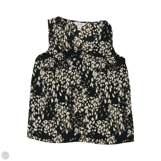 Blouse Sleeveless By Nine West In Black & Brown, Size: Xs
