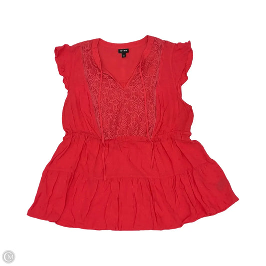 Blouse Short Sleeve By Torrid In Orange, Size: 1x