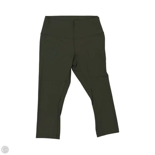 Athletic Leggings Capris By Lululemon In Green, Size: M