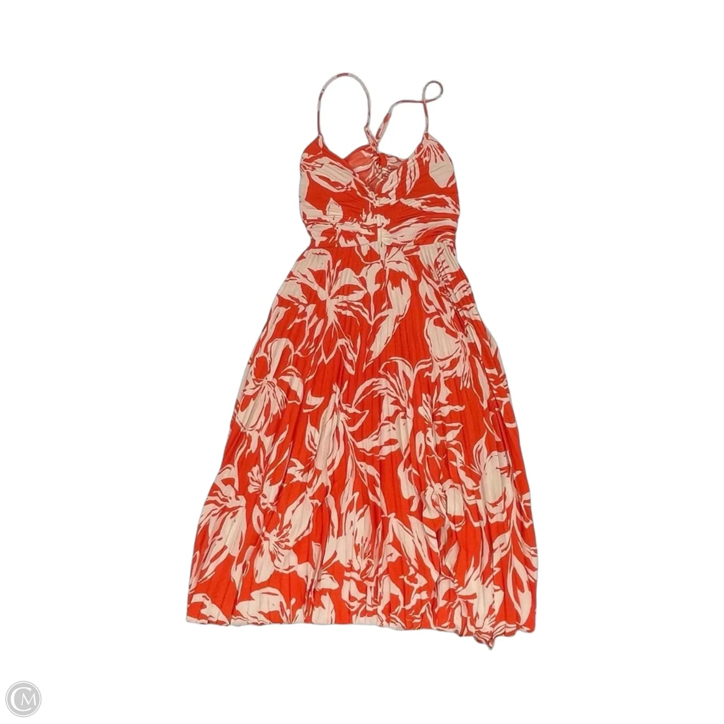 Dress Party Midi By Astr In Cream & Orange, Size: M