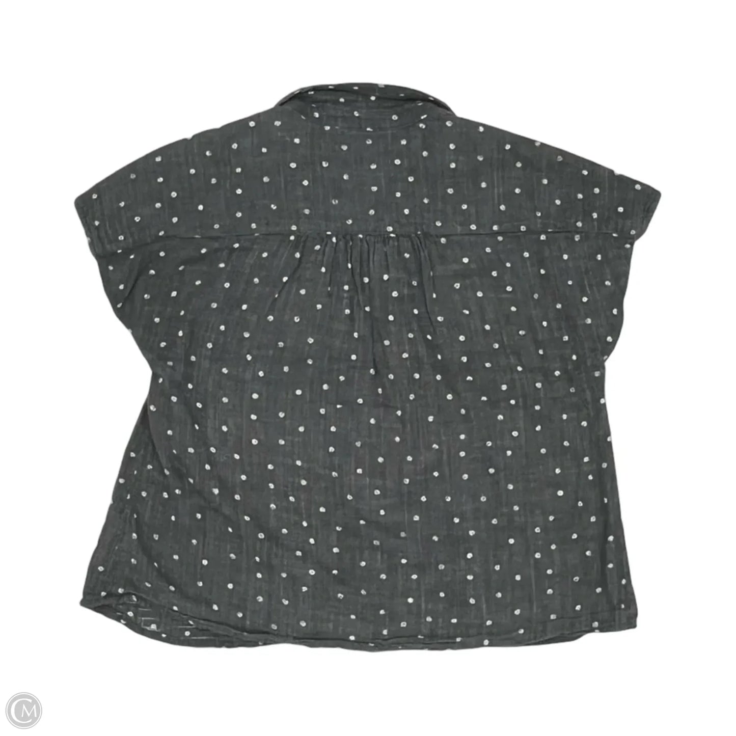 Top Short Sleeve By Universal Thread In Polkadot Pattern, Size: S