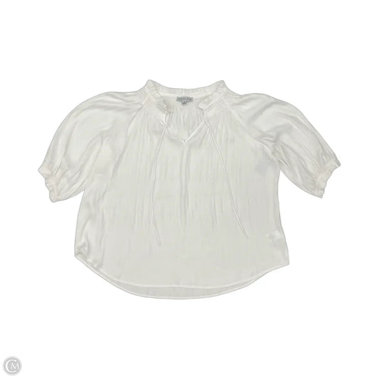 Blouse Short Sleeve By Ophelia Roe In Cream, Size: M