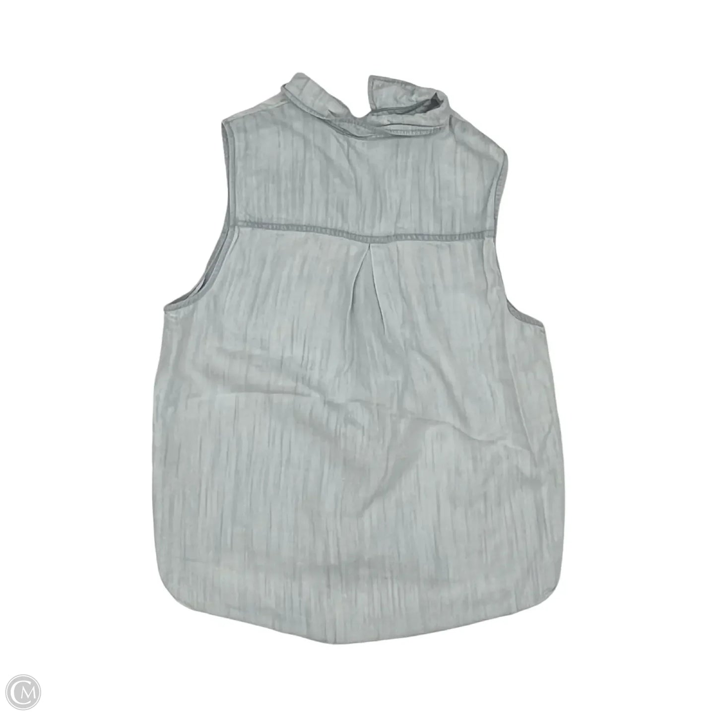 Blouse Sleeveless By Cloth & Stone In Blue Denim, Size: M