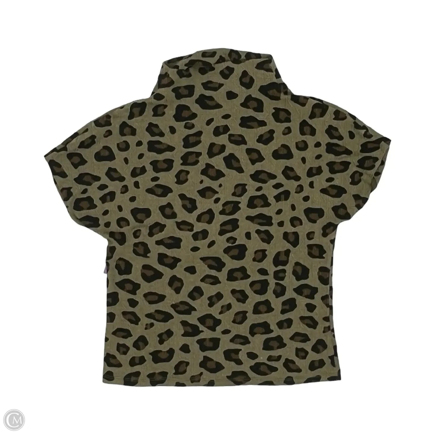 Blouse Short Sleeve By Glam In Animal Print, Size: M