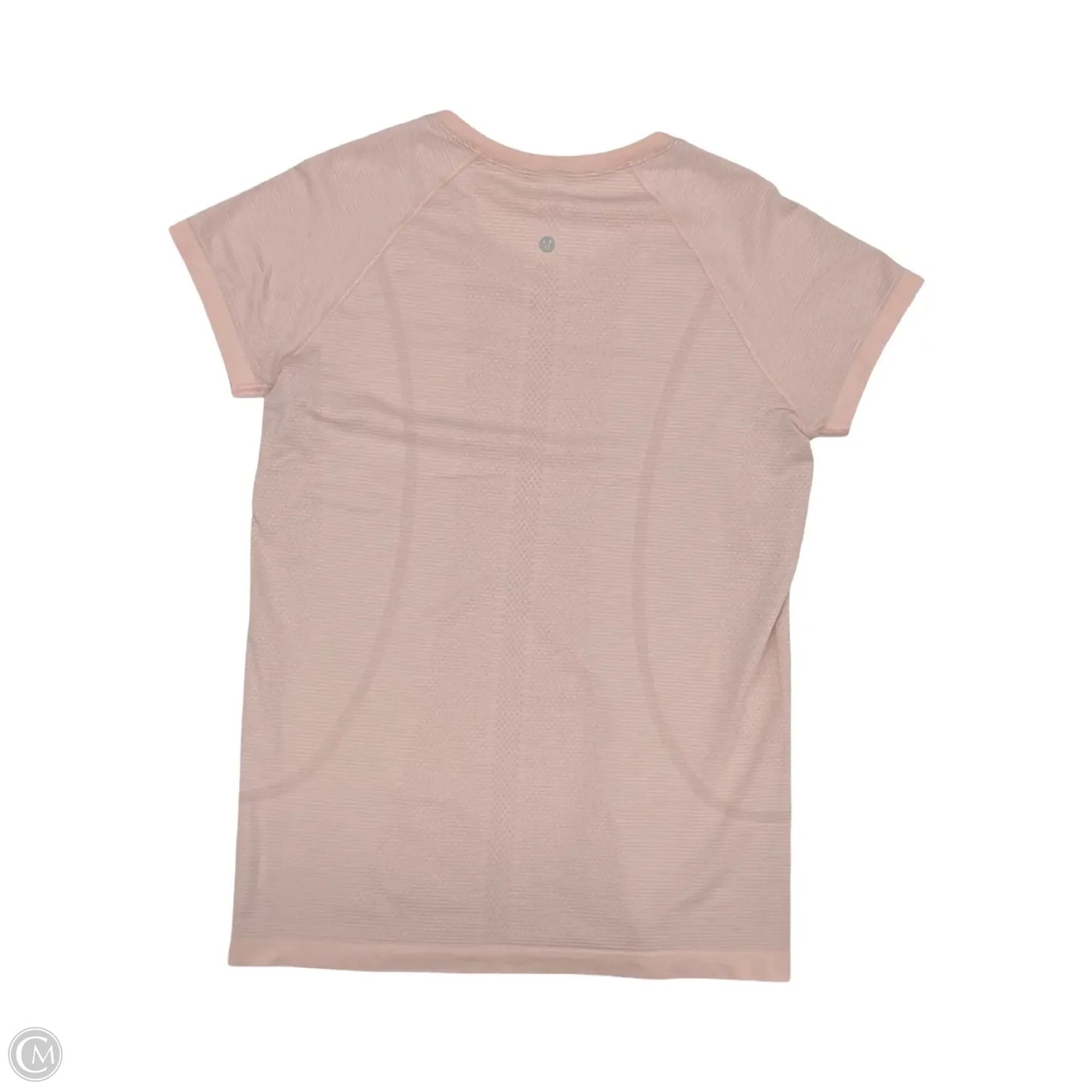 Athletic Top Short Sleeve By Lululemon In Pink, Size: L