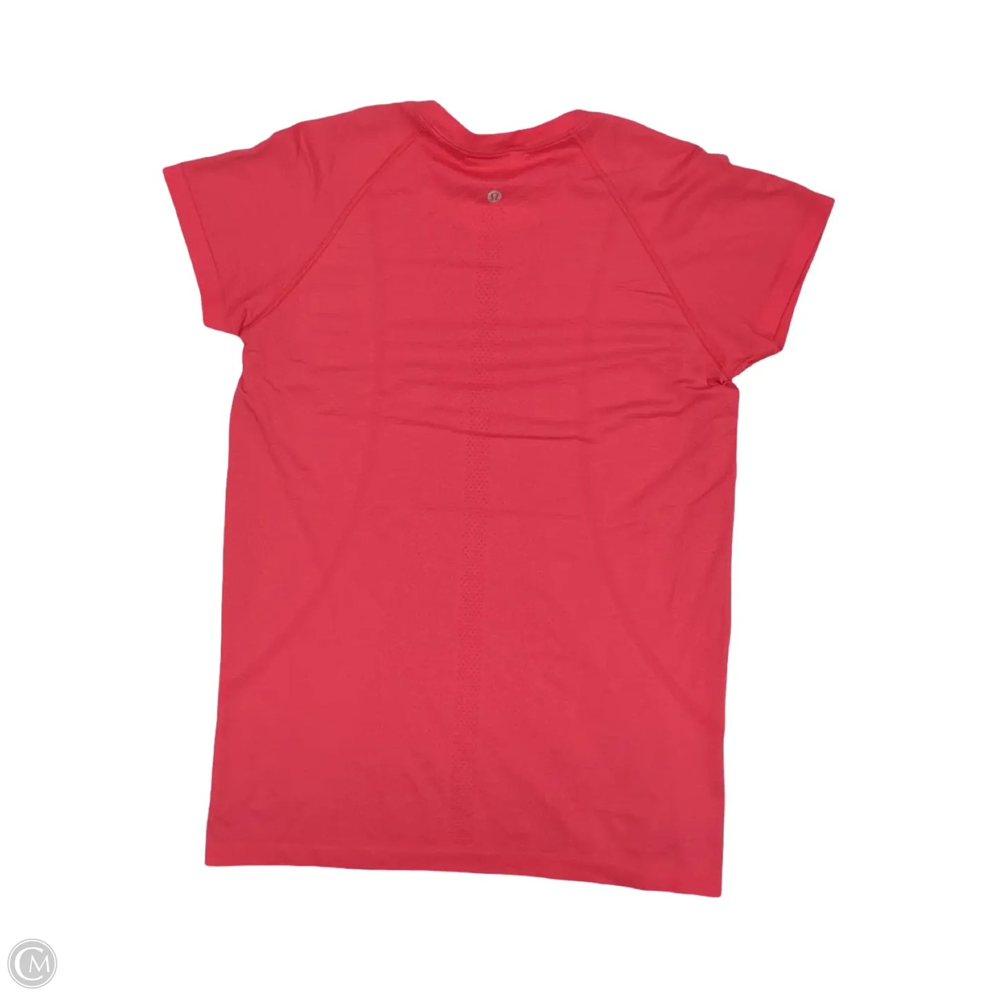 Athletic Top Short Sleeve By Lululemon In Pink, Size: L