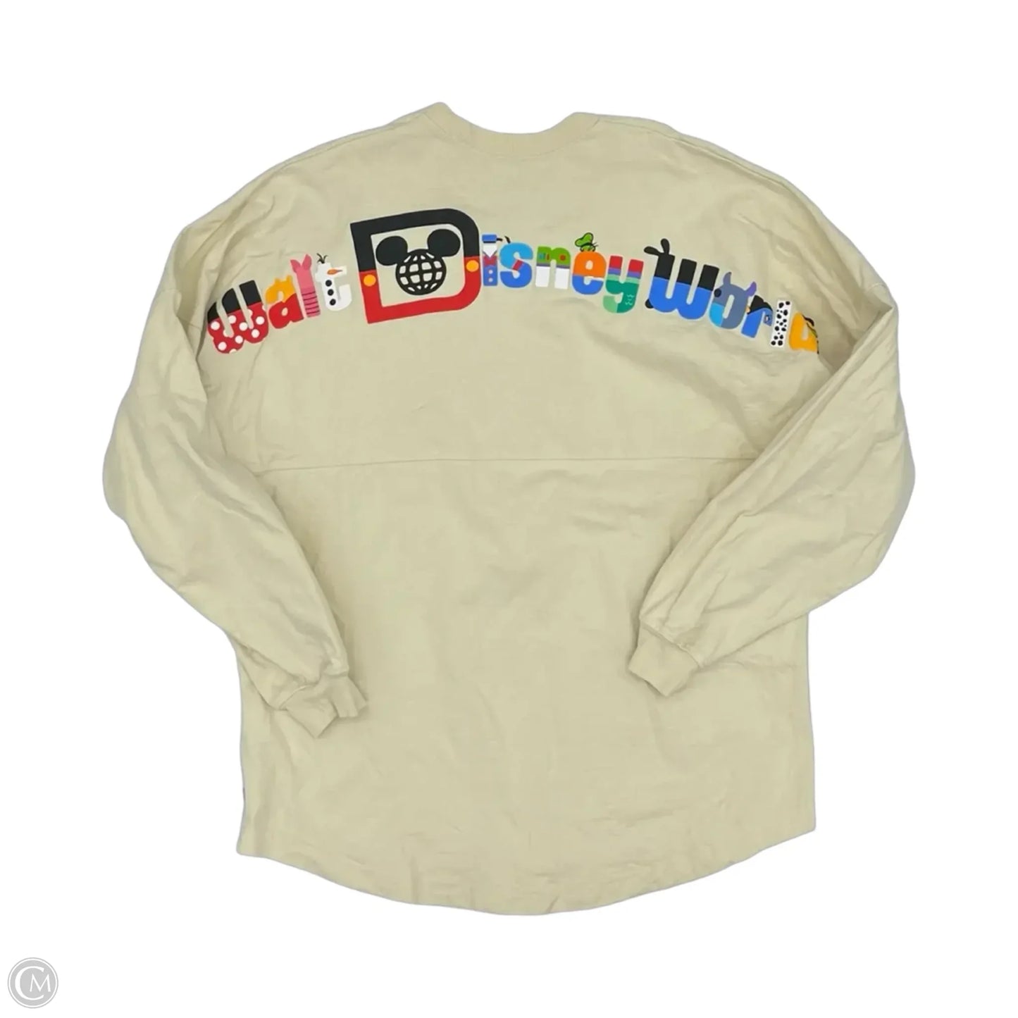 Top Long Sleeve By Disney In Tan, Size: M