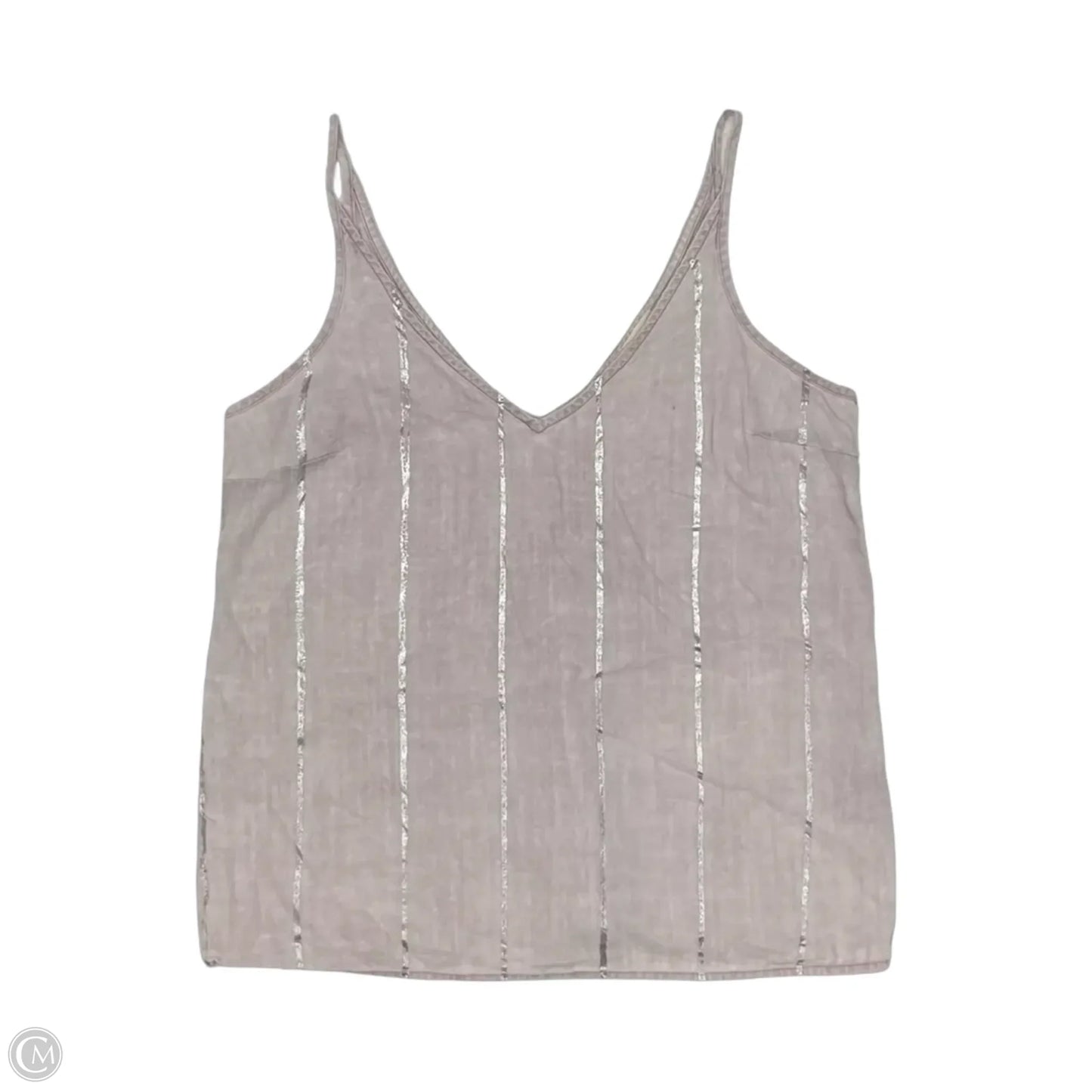 Blouse Sleeveless By Cloth & Stone In Pink & Silver, Size: S