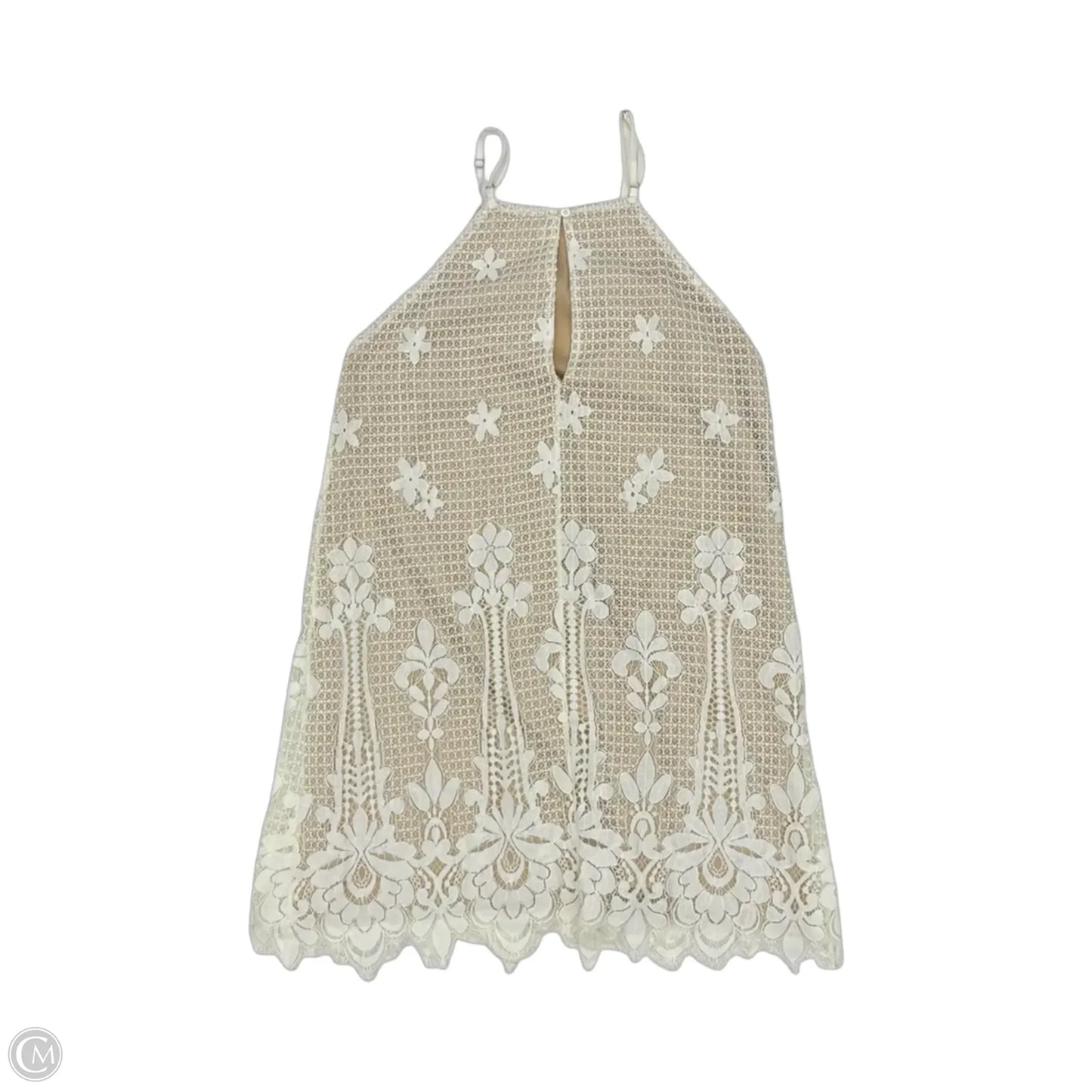 Dress Party Short By Francesca’s In Tan & White, Size: L