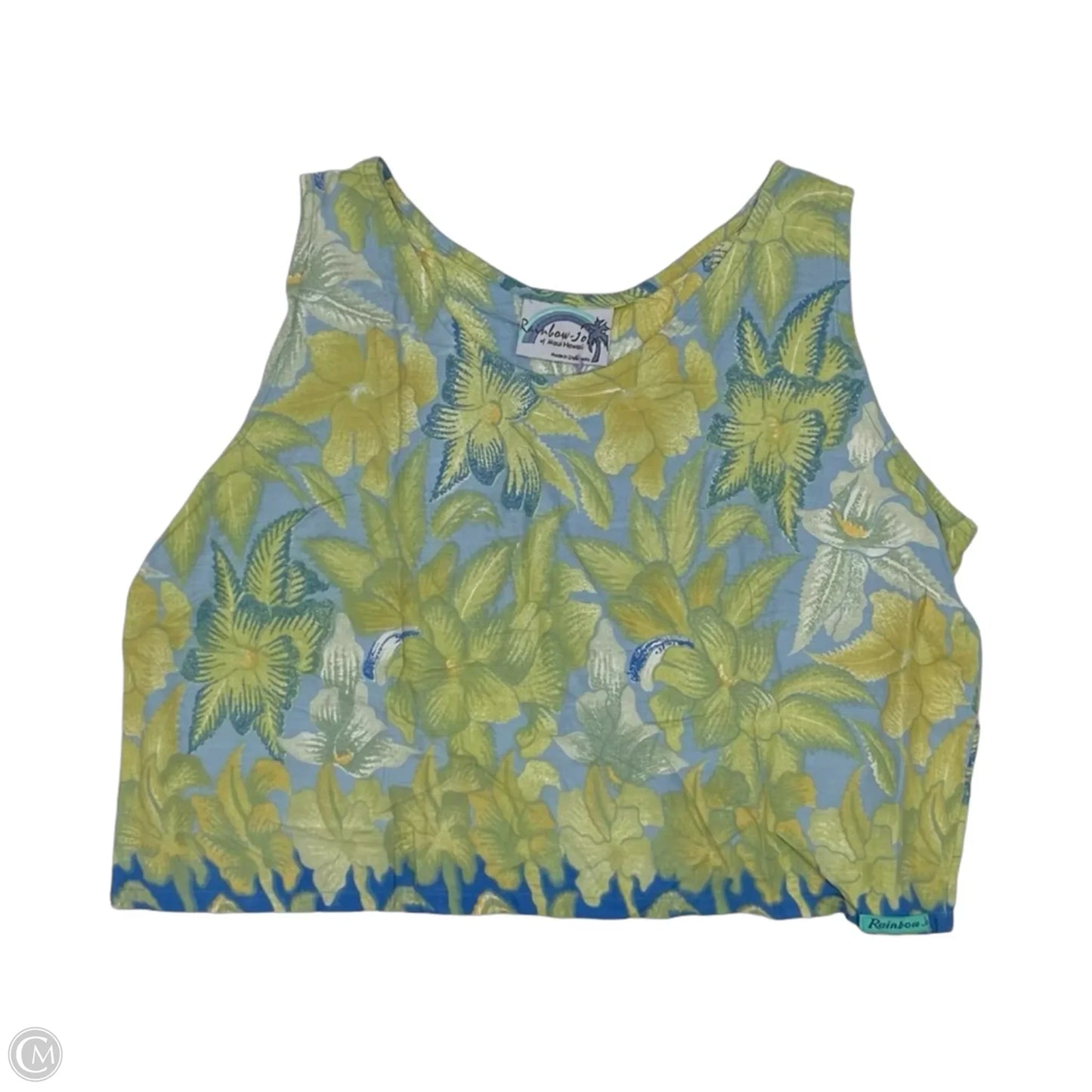 Blouse Sleeveless By Rainbow Jo In Blue & Green, Size: Xl