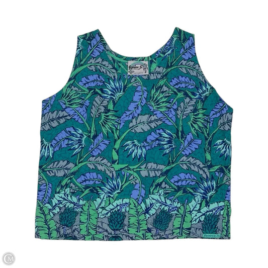 Blouse Sleeveless By Rainbow Jo In Blue & Green, Size: Xl