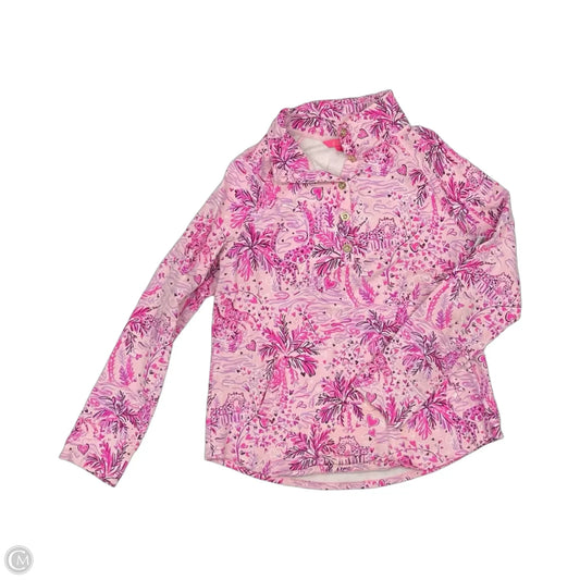 Top Long Sleeve Designer By Lilly Pulitzer In Pink, Size: L