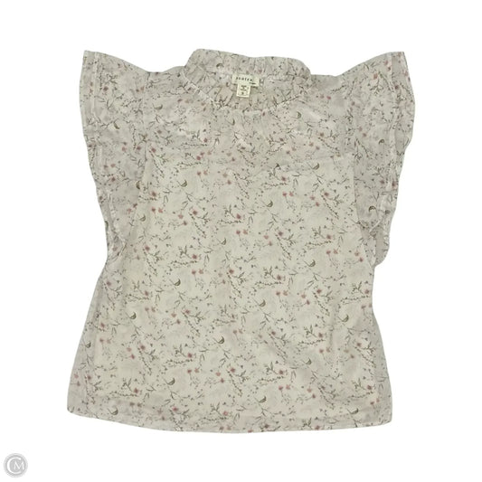 Blouse Short Sleeve By Monteau In Floral Print, Size: S