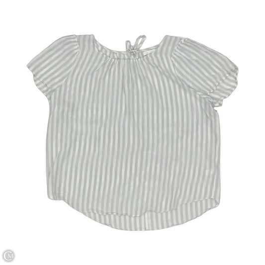 Blouse Short Sleeve By Lc Lauren Conrad In Grey & White, Size: L