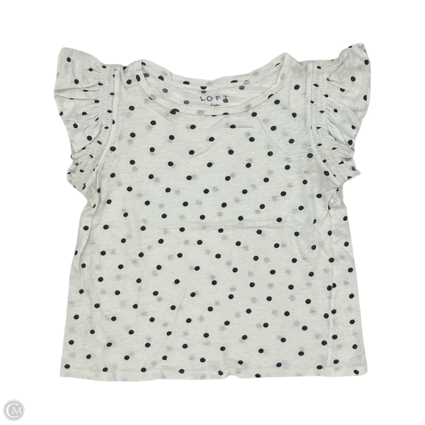 Top Short Sleeve By Loft In Polkadot Pattern, Size: S