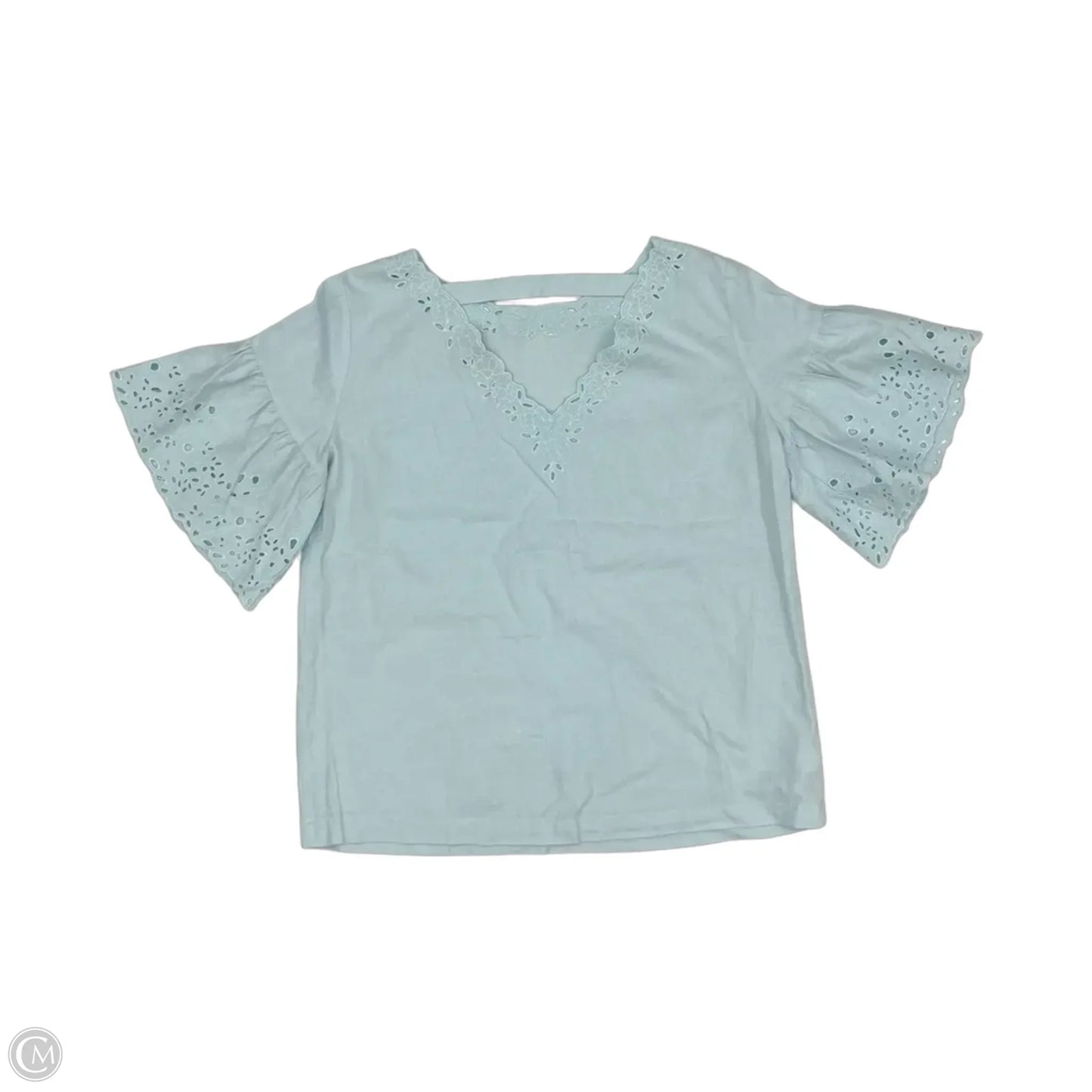 Blouse Short Sleeve By Loft In Blue, Size: M