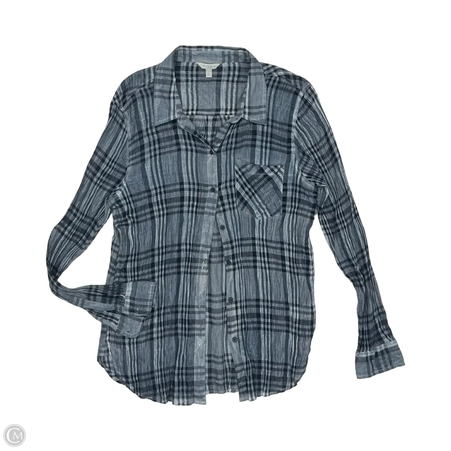 Top Long Sleeve By Lucky & Blessed In Blue, Size: L