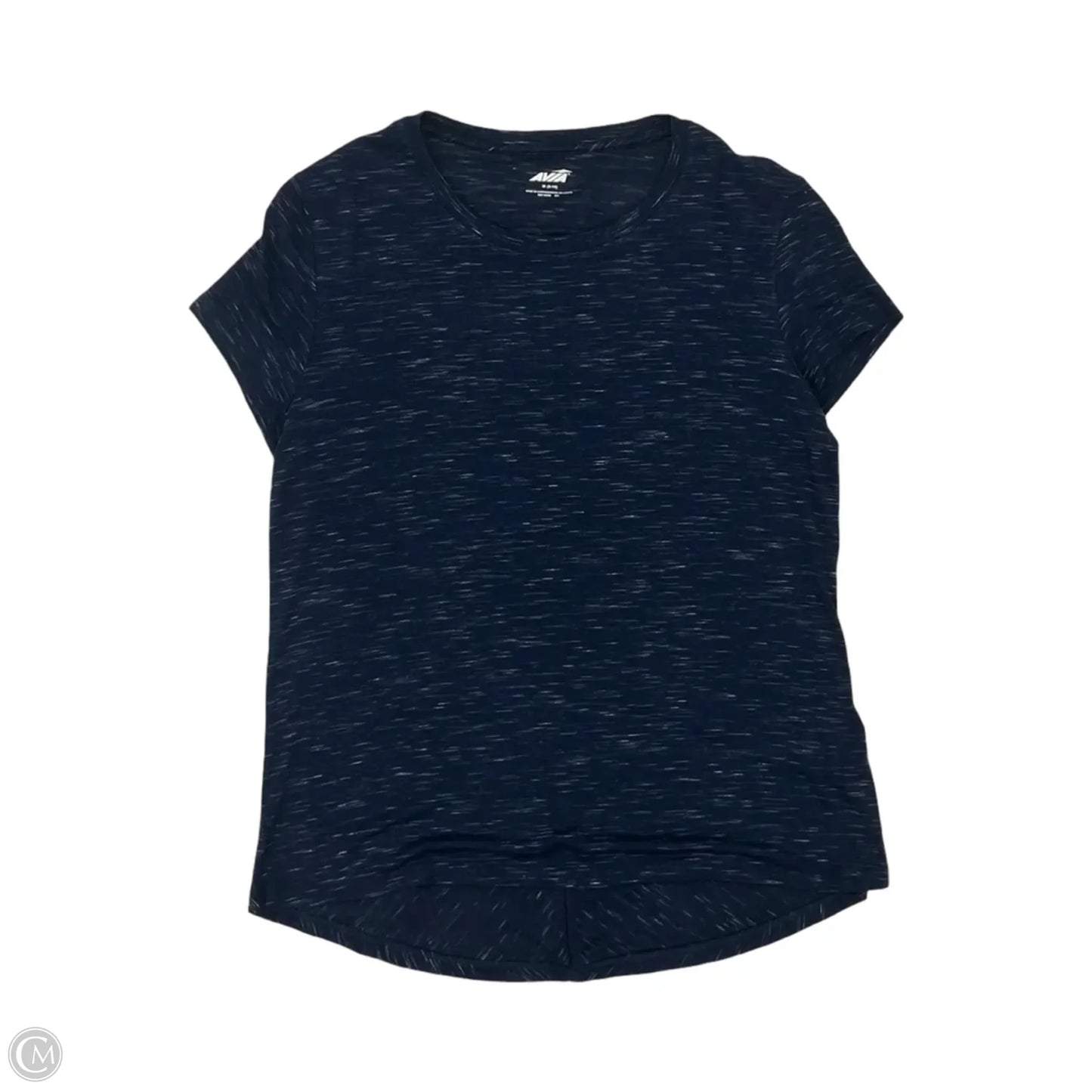 Athletic Top Short Sleeve By Avia In Navy, Size: M