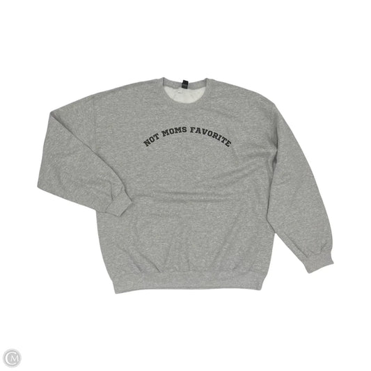 Sweatshirt Crewneck By Gildan In Grey, Size: Xl