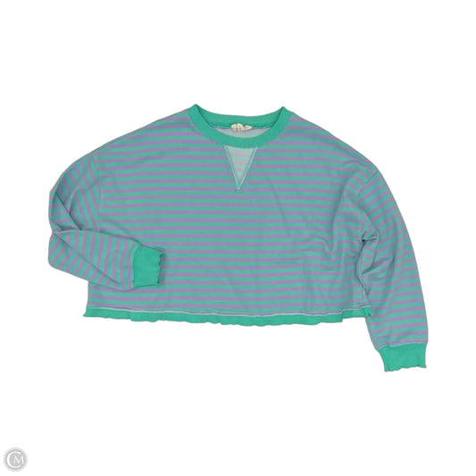 Sweatshirt Crewneck By Peach Love Cream California In Green & Purple, Size: M
