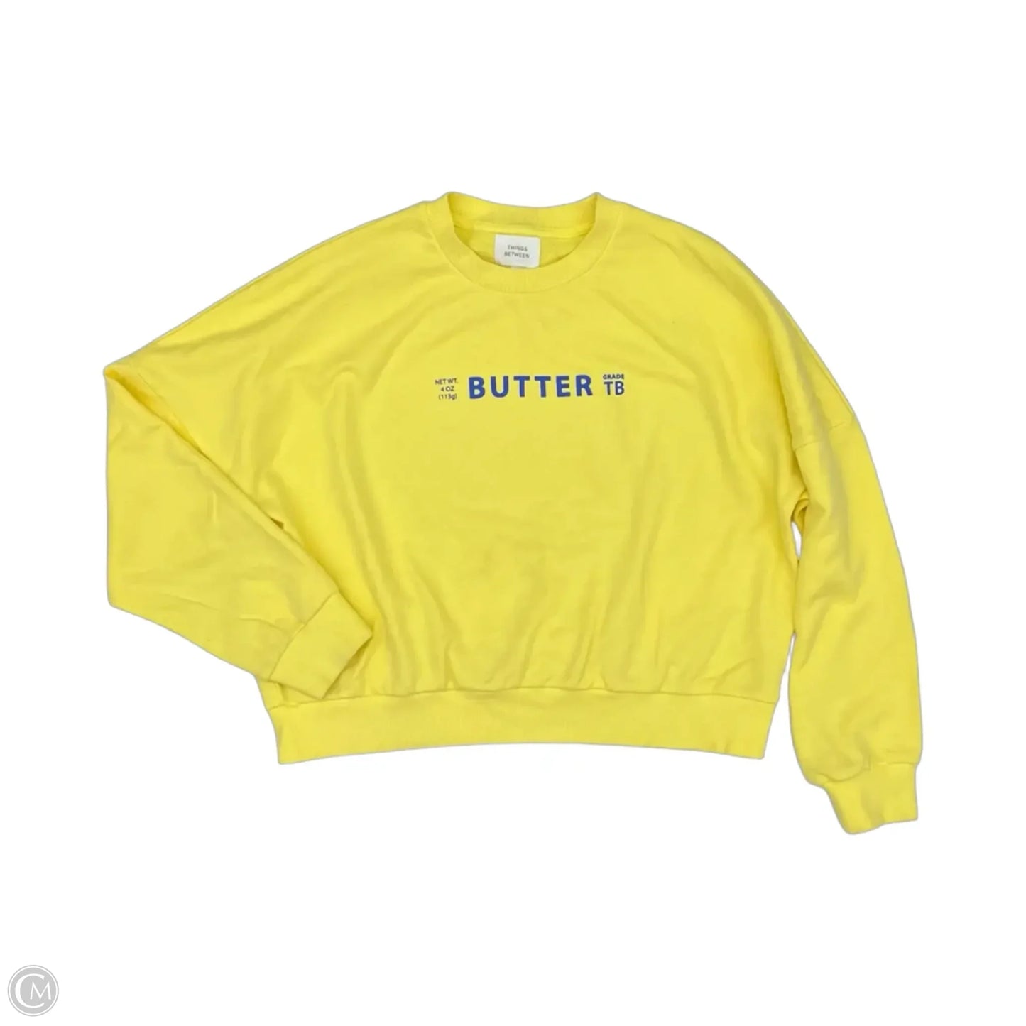 Sweatshirt Crewneck By Clothes Mentor In Yellow, Size: M