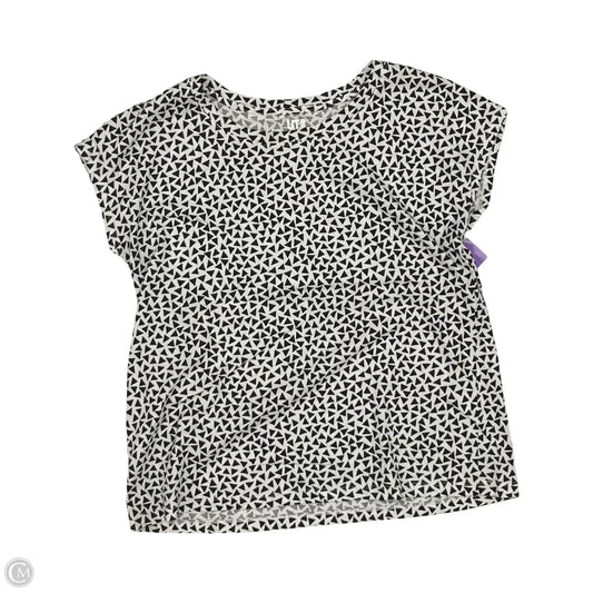 Top Short Sleeve By Uniqlo In Black & White, Size: Xs