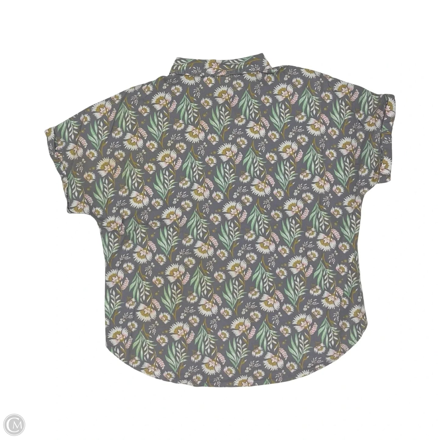 Blouse Short Sleeve By Universal Thread In Floral Print, Size: M