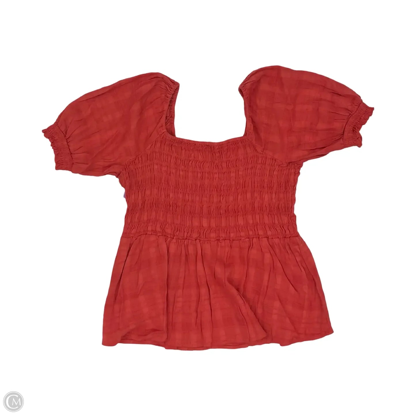 Blouse Short Sleeve By American Eagle In Orange, Size: M