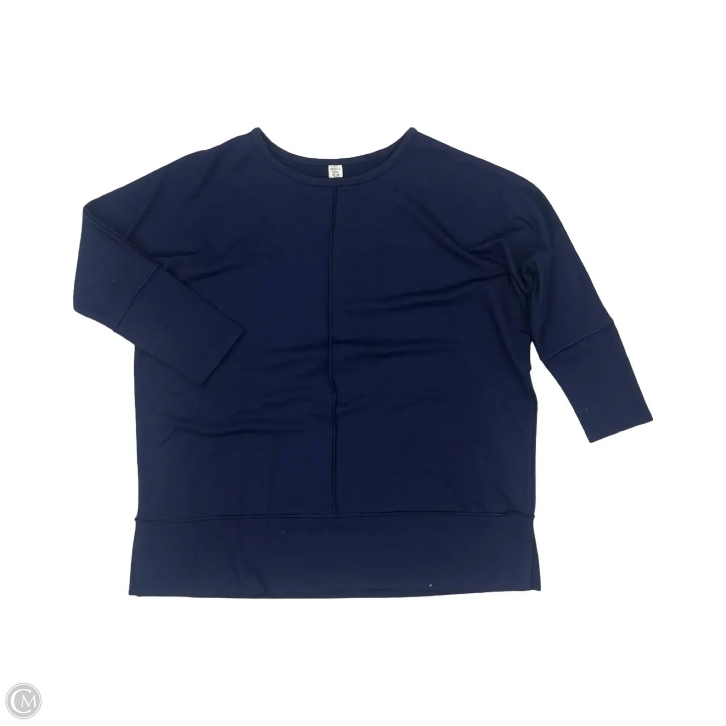 Top 3/4 Sleeve By Spanx In Navy, Size: S